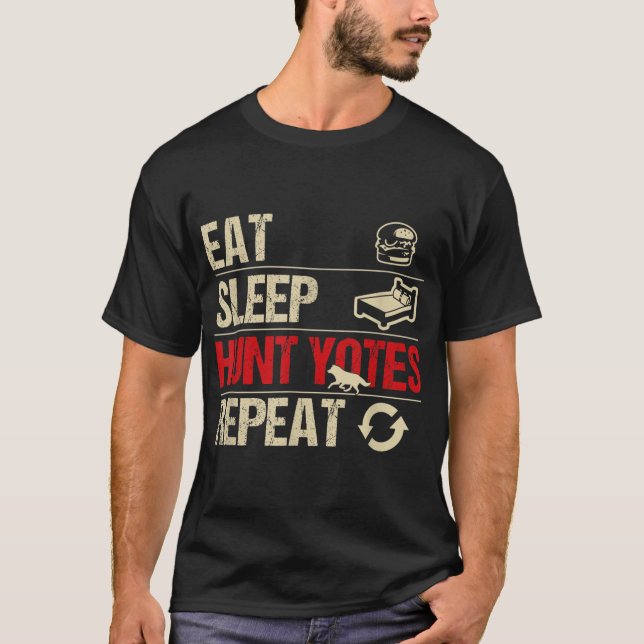 Camiseta Coyote Caça Comer Caça-Sono Yotes Repetir (Frente)