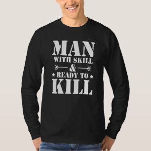 Camiseta Coyote Caça Homem Com Habilidades E Pronto Para Ma