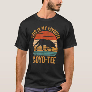 Camiseta Coyote caçando Coyote Hunter Meu Tee Coyo Favorito