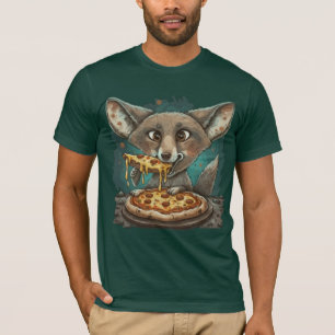 Camiseta Coyote engraçado comendo pizza