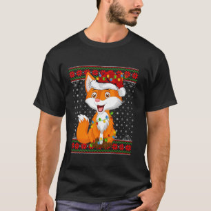 Camiseta Coyote Fox Christmas Lights Ugly Sweater Coyote Fo