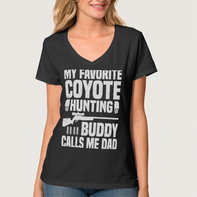 Camiseta Coyote Hunting Dad  Coyote Hunter  1 (Frente)