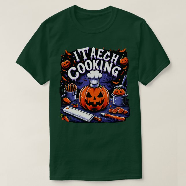 Camiseta Cozinha clássica de comida Obcecada da Escola de C (Frente do Design)