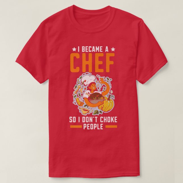 Camiseta Cozinha de Comida de Gângster Culinário do Chef R (Frente do Design)