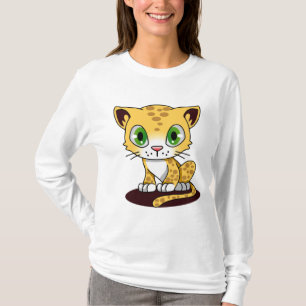 CAMISETA COZINHA DE OLHOS VERDES ESPONTADA EM UMA MAT DE MA