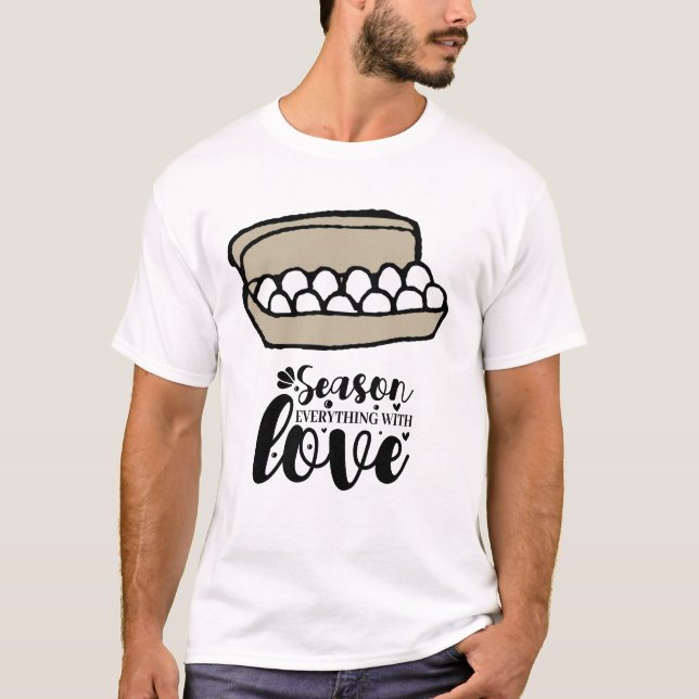Camiseta Cozinha dizendo para a estação de ovos de Cozinhar (Frente)