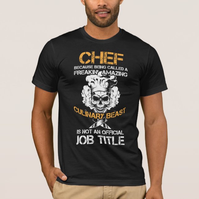 Camiseta Cozinha Engraçada de Besta Culinária Cozinha Chef  (Frente)