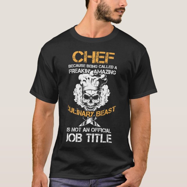 Camiseta Cozinha Engraçada de Besta Culinária Cozinha Chef  (Frente)