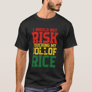 Camiseta Cozinha Foodie Não Risco Gana Comida Jollof Ganesa