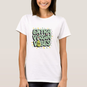 Camiseta Cozinha Kawaii: Arte de Óleo de Oliva