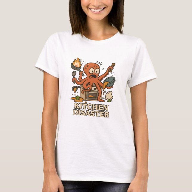 Camiseta Cozinha - polvo multitarefa (Frente)