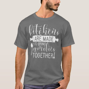 Camiseta Cozinha Traz Famílias Juntas Compras De Cozinhar P