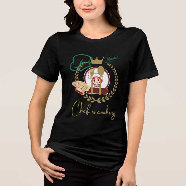 Camiseta Cozinhando Como um Chef-Divertido no Temp (Frente)