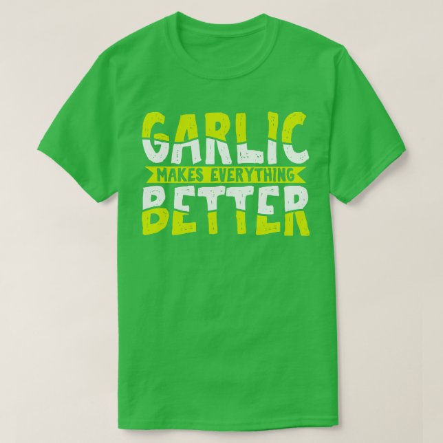 Camiseta Cozinhar 1 do Lover do Alho (Frente do Design)