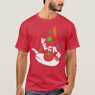 Camiseta Cozinhar anestésico Vegan Comidas vegetais Vegetar