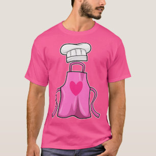 Camiseta Cozinhar avental e Cozinhar com coração