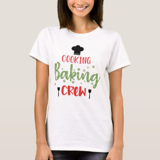 Camiseta Cozinhar Baking Crew Feliz Árvore de Natal Xmas