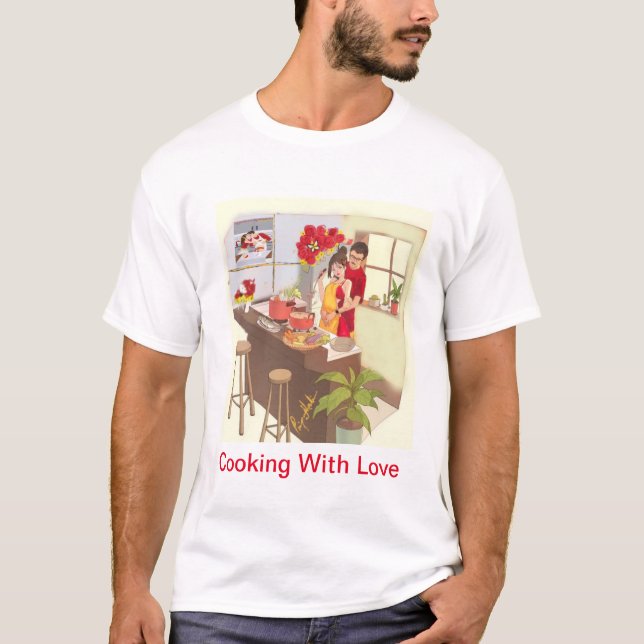 Camiseta Cozinhar Com Amor (Frente)