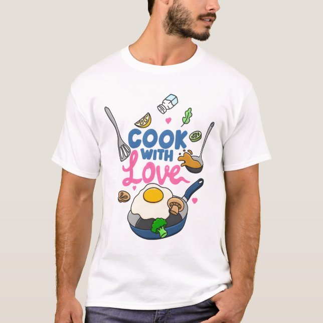 Camiseta Cozinhar com Amor (Frente)