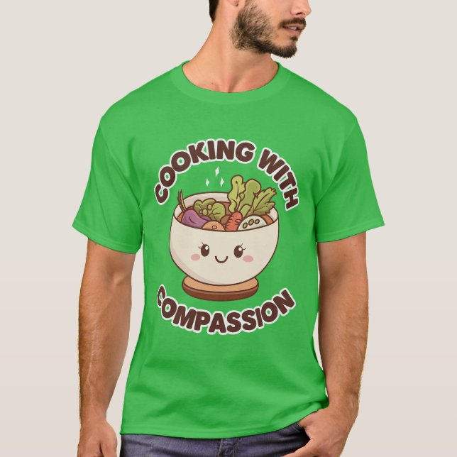 Camiseta Cozinhar com Compaixão (Frente)