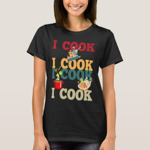 Camiseta Cozinhar Comida Recebe Potes e ventiladores que co