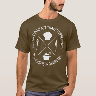 Camiseta Cozinhar Cook Kitchen Chef Comida Real Não Tem