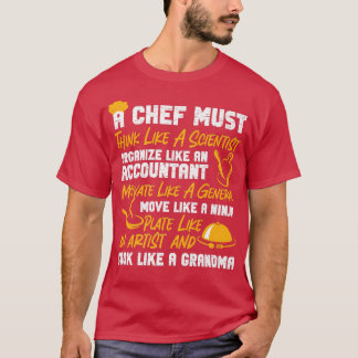 Camiseta Cozinhar Cook Kitchen Chef Deve Pensar Como