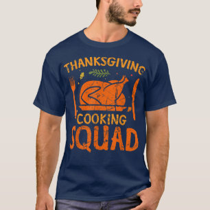 Camiseta Cozinhar de Ação de Graças Família Engraçada do Es