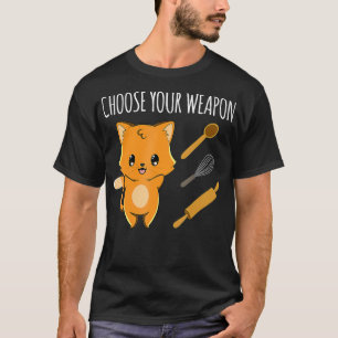 Camiseta Cozinhar De Banho Escolha Seu Gato De Arma