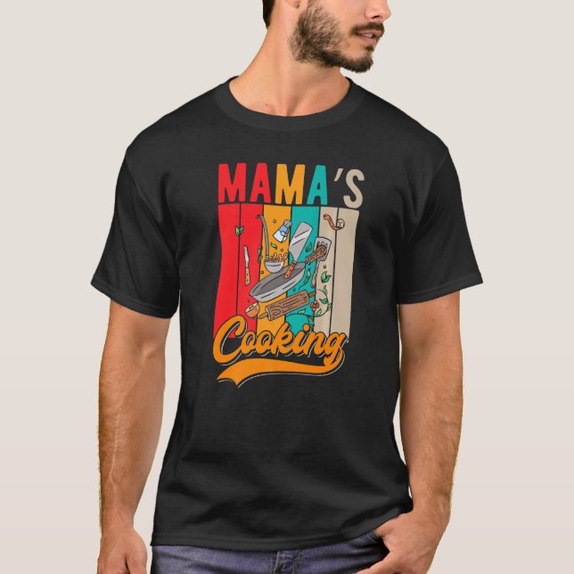 Camiseta Cozinhar de culinária Mãe Cozinhar Mamas (Frente)