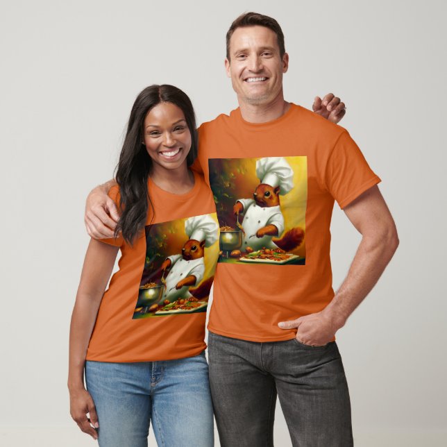 Camiseta Cozinhar De Esquilo Agitar Fry (Unissex)