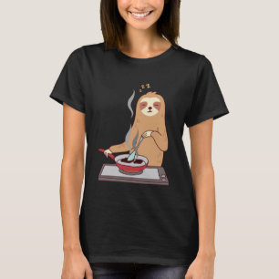 Camiseta Cozinhar de Lama Bonito Dormindo Cansado Preguiços
