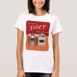 Camiseta Cozinhar de Livro Espictoso Romance Autor de Casa