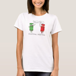 Camiseta Cozinhar de Natal Espinhos engraçados de chef