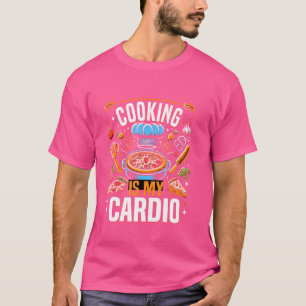 Camiseta Cozinhar é meu Cárdio Passatempo Divertido Cozinha