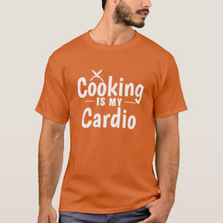 Camiseta Cozinhar é meu hobby de cozinha Cardio Comida amig
