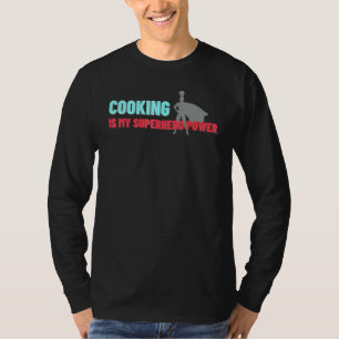 Camiseta Cozinhar é meu super-herói poderoso chefe cozinhei