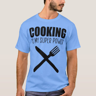 Camiseta Cozinhar é meu superpoder citação divertida engraç