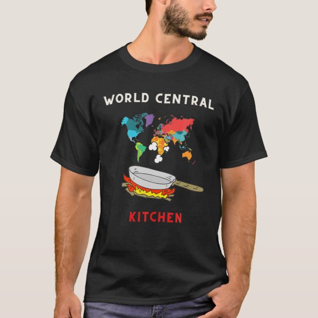 Camiseta Cozinhar Engraçado da World Central Kitchen (Frente)