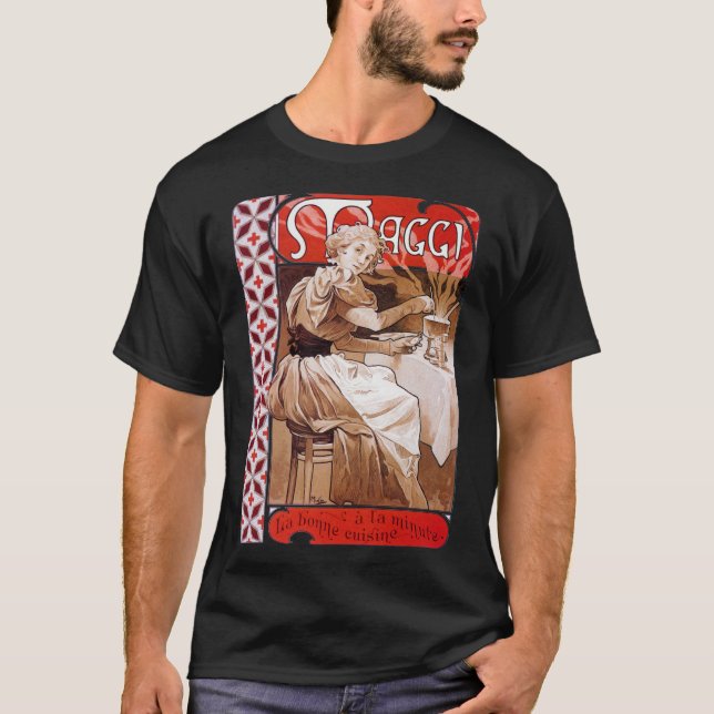 Camiseta Cozinhar feminino, Alphonse Mucha (Frente)