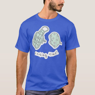 Camiseta Cozinhar Kawaii Time Engraçado Comida Pun Pover Co
