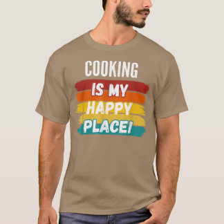 Camiseta Cozinhar Lover, Cozinhar É Meu Lugar Feliz