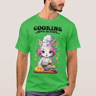 Camiseta Cozinhar me deixa feliz