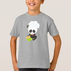 Camiseta Cozinhar Panda, Baking Panda, Cute Panda, Bowl
