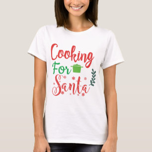 Camiseta Cozinhar Para Papais noeis Feliz Natal Árvore Engr