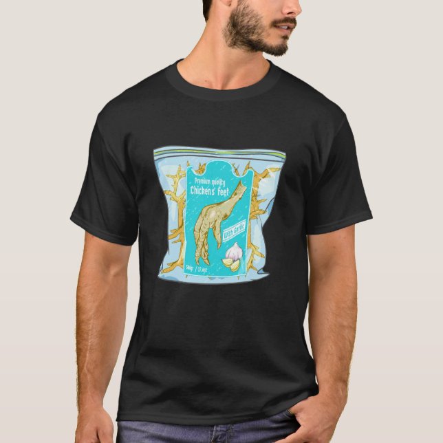 Camiseta Cozinhar pé de frango com pés de galinhas (Frente)