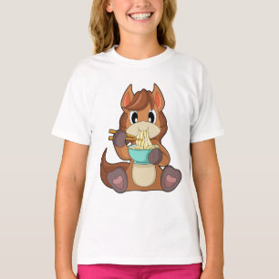 Camiseta Cozinhar Ramen de Cavalo