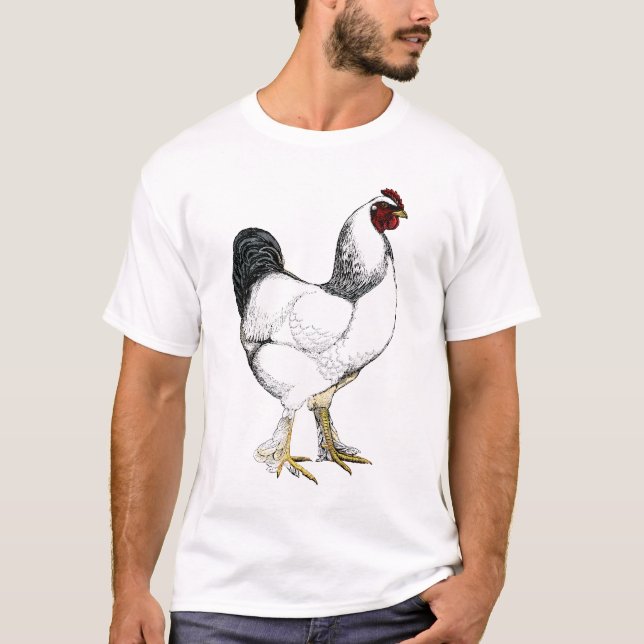 Camiseta Cozinheiro chefe claro da galinha do fazendeiro (Frente)