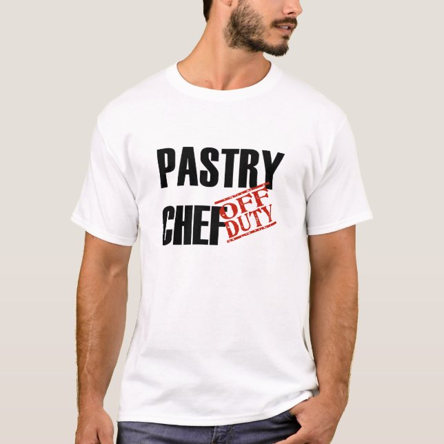 Camiseta Cozinheiro chefe de pastelaria FORA DE SERVIÇO (Frente)