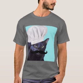 Camiseta Cozinheiro chefe italiano, gato preto